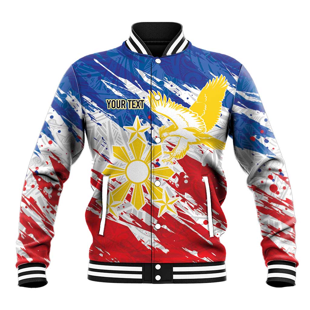 Personalized Filipino Sun and Stars Baseball Jacket Grunge Vibes