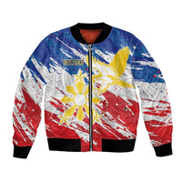 Personalized Filipino Sun and Stars Bomber Jacket Grunge Vibes