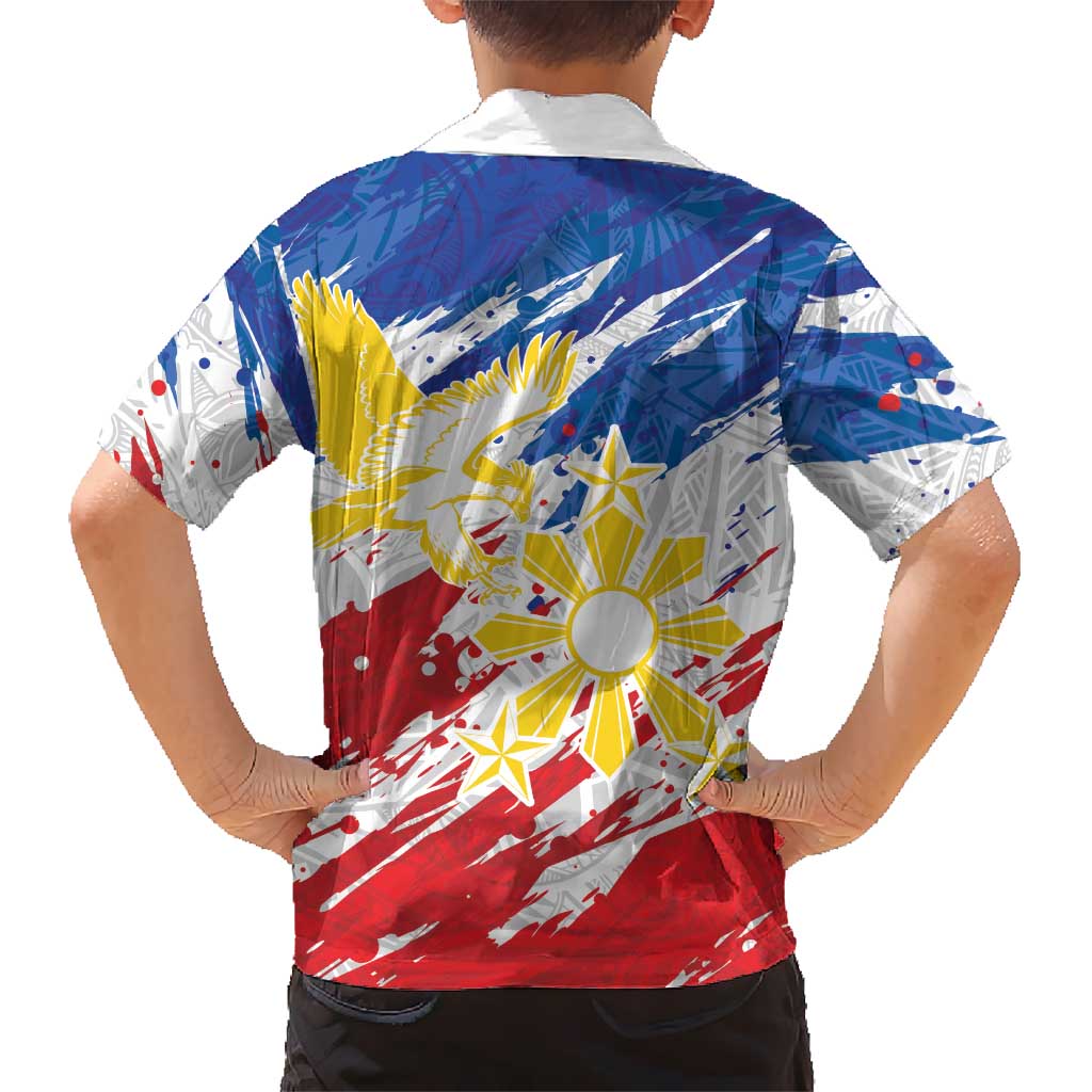 Personalized Filipino Sun and Stars Family Matching Long Sleeve Bodycon Dress and Hawaiian Shirt Grunge Vibes