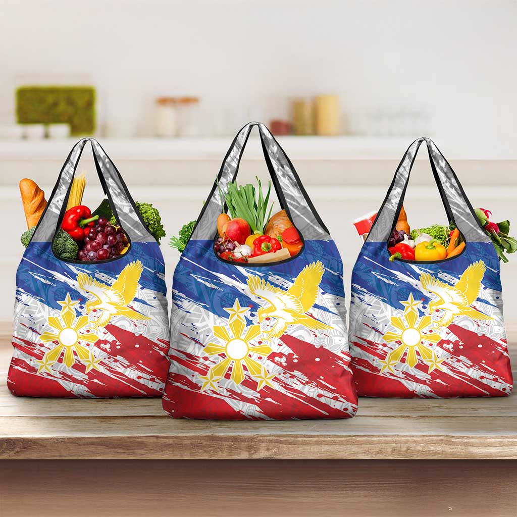 Filipino Sun and Stars Grocery Bag Grunge Vibes