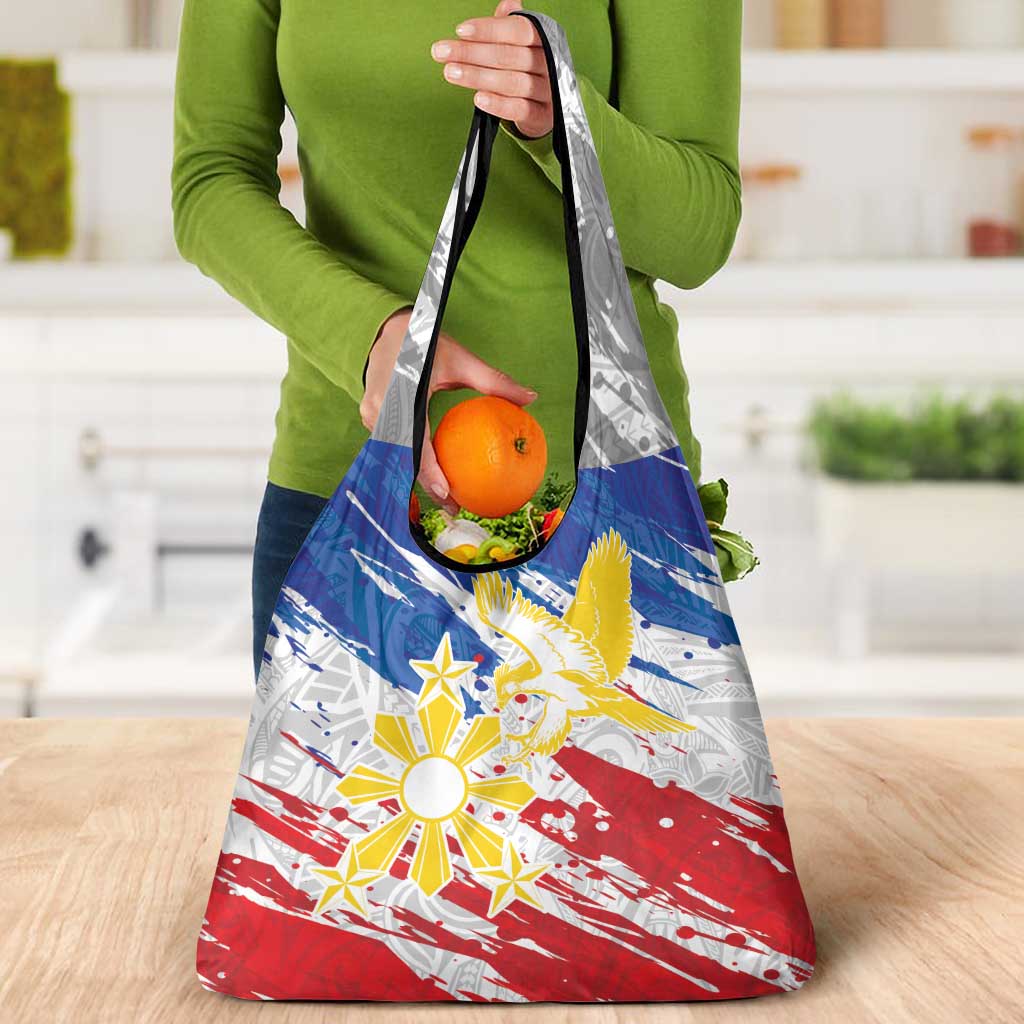 Filipino Sun and Stars Grocery Bag Grunge Vibes