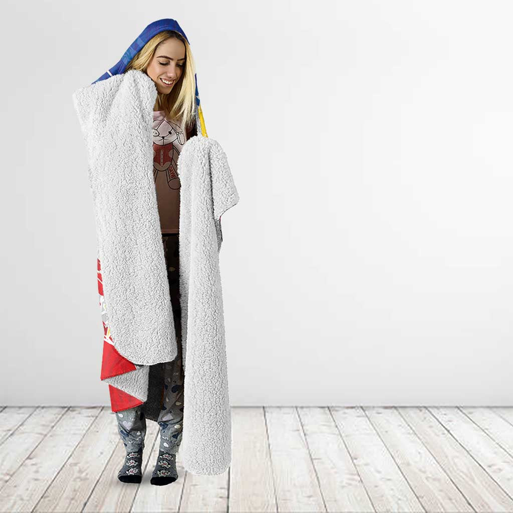 Filipino Sun and Stars Hooded Blanket Grunge Vibes