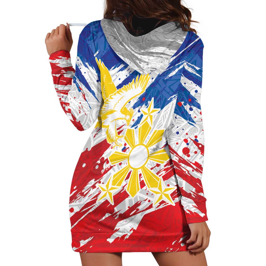 Personalized Filipino Sun and Stars Hoodie Dress Grunge Vibes