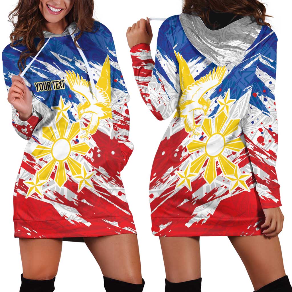 Personalized Filipino Sun and Stars Hoodie Dress Grunge Vibes