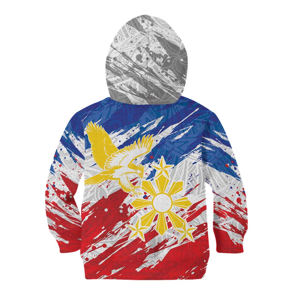 Personalized Filipino Sun and Stars Kid Hoodie Grunge Vibes LT7 - Polynesian Pride