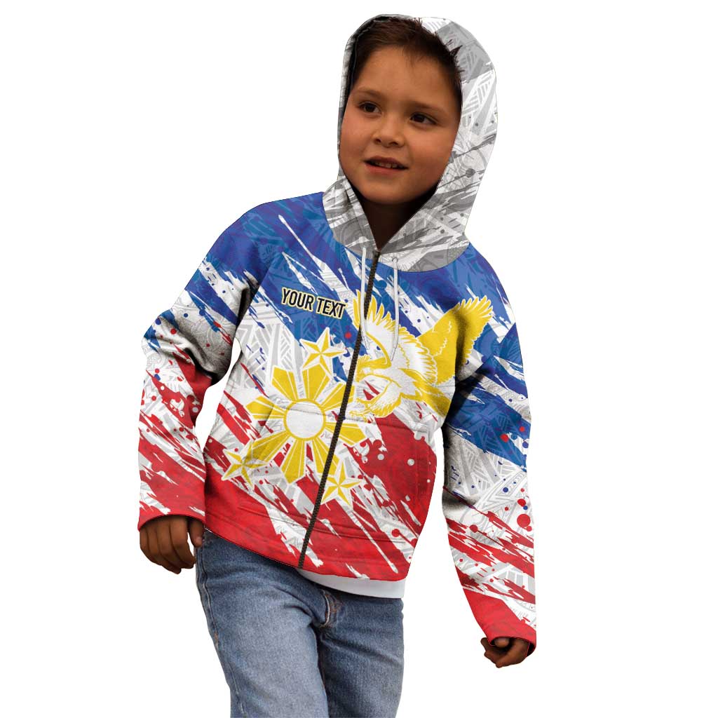 Personalized Filipino Sun and Stars Kid Hoodie Grunge Vibes LT7 - Polynesian Pride