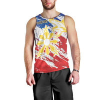 Personalized Filipino Sun and Stars Men Tank Top Grunge Vibes