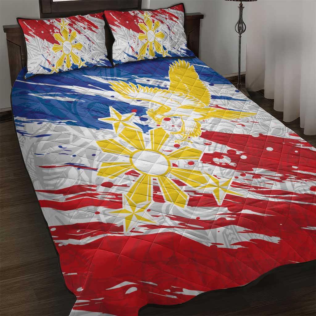 Filipino Sun and Stars Quilt Bed Set Grunge Vibes