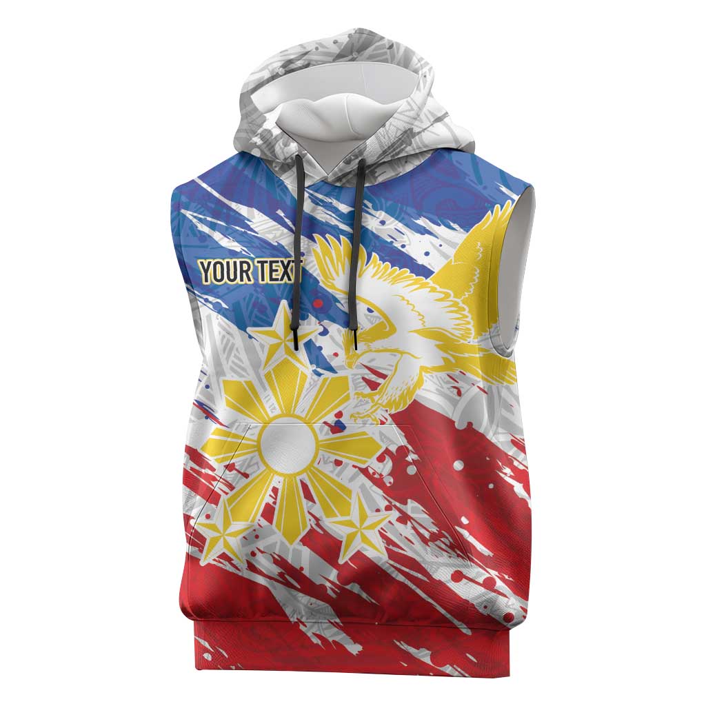 Personalized Filipino Sun and Stars Sleeveless Hoodie Grunge Vibes