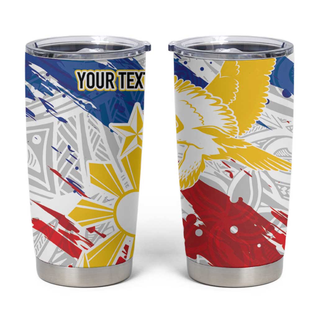 Personalized Filipino Sun and Stars Tumbler Cup Grunge Vibes
