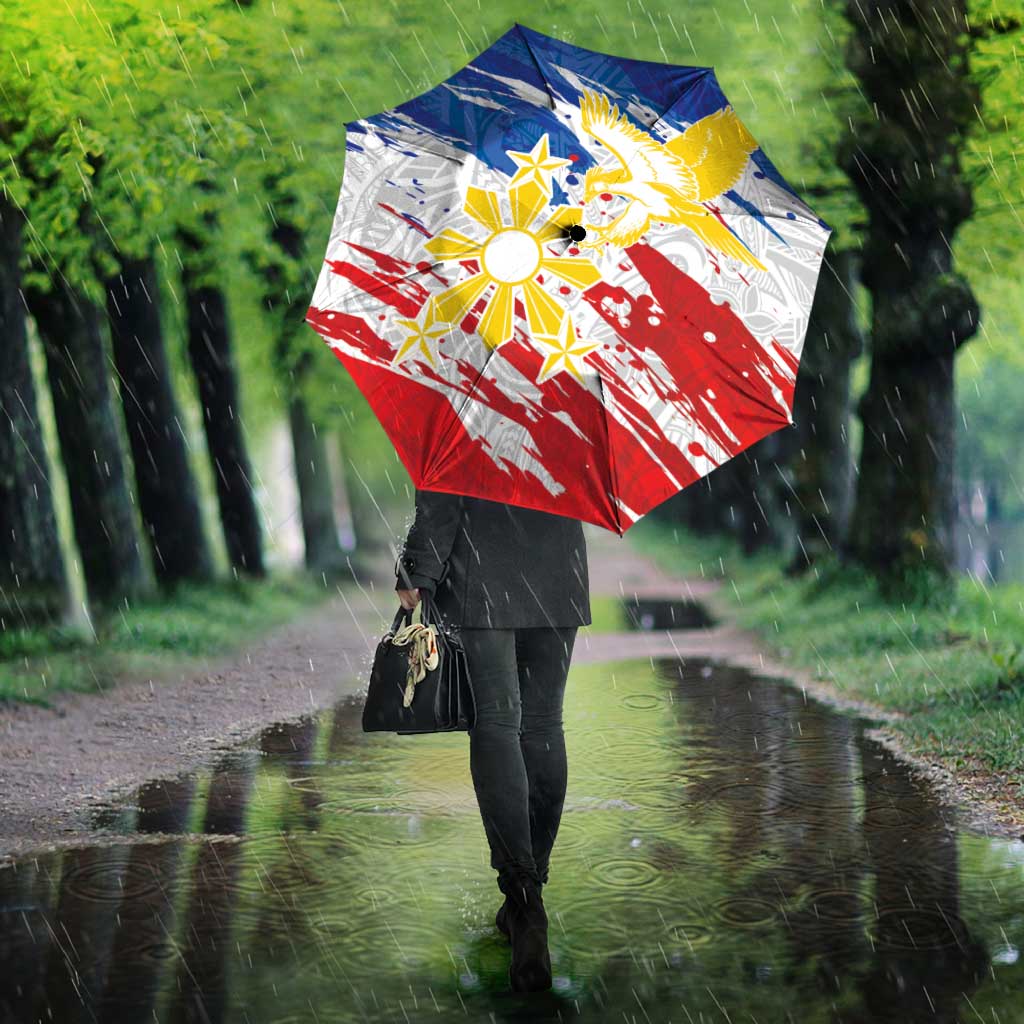 Filipino Sun and Stars Umbrella Grunge Vibes