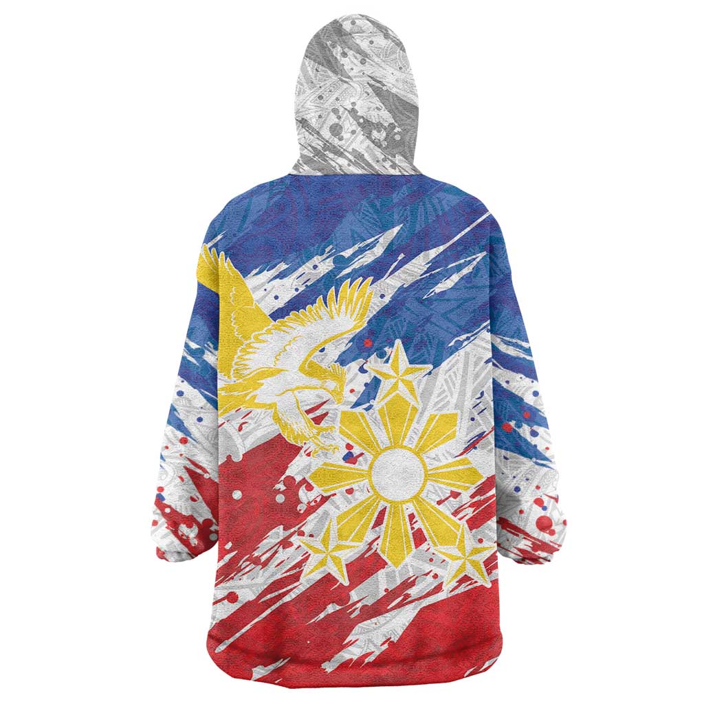 Personalized Filipino Sun and Stars Wearable Blanket Hoodie Grunge Vibes