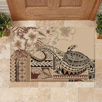 Vaiaso o le Gagana Samoa Rubber Doormat Siapo Motif Beige