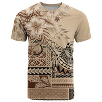 Vaiaso o le Gagana Samoa T Shirt Siapo Motif Beige