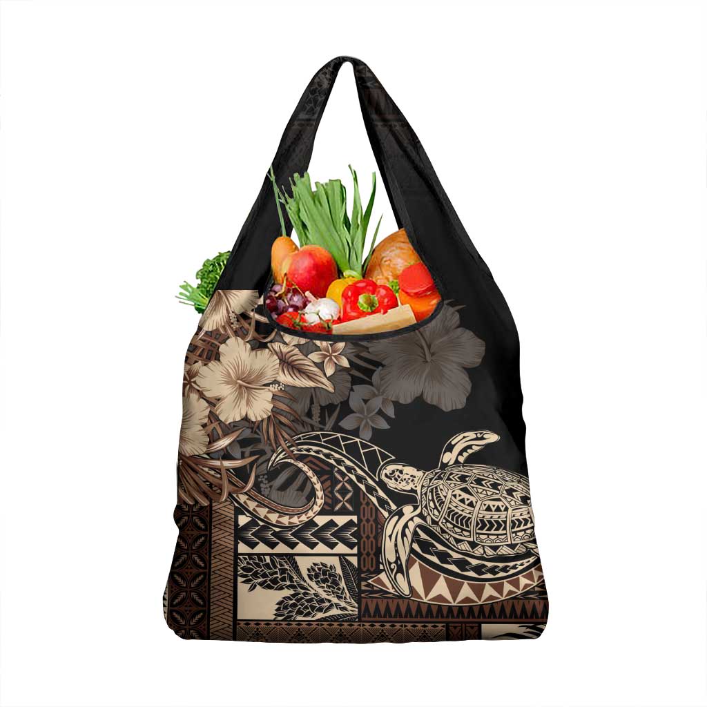 Vaiaso o le Gagana Samoa Grocery Bag Siapo Motif Black