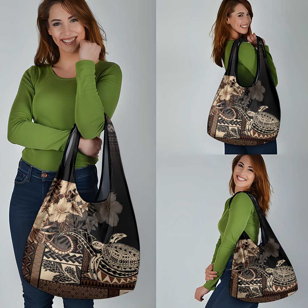 Vaiaso o le Gagana Samoa Grocery Bag Siapo Motif Black