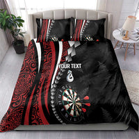 Personalized New Zealand Darts Bedding Set Kowhaiwhai Whero Koiri - Manaia