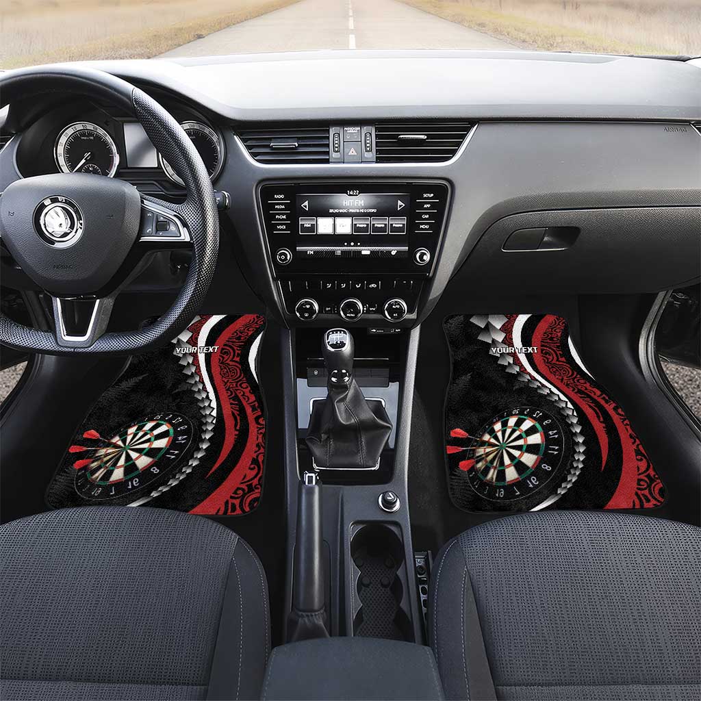 Personalized New Zealand Darts Car Mats Kowhaiwhai Whero Koiri - Manaia