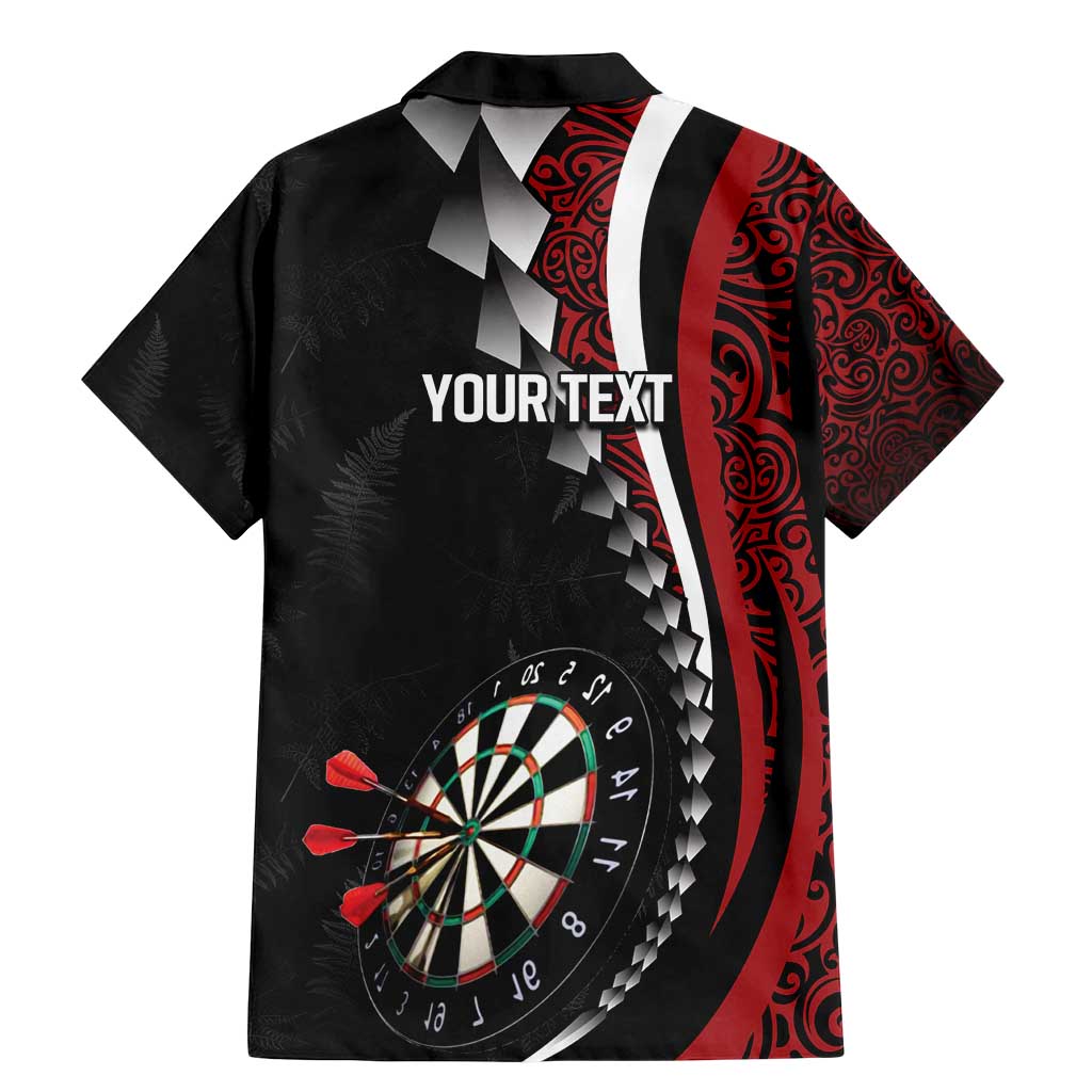 Personalized New Zealand Darts Family Matching Mermaid Dress and Hawaiian Shirt Kowhaiwhai Whero Koiri - Manaia