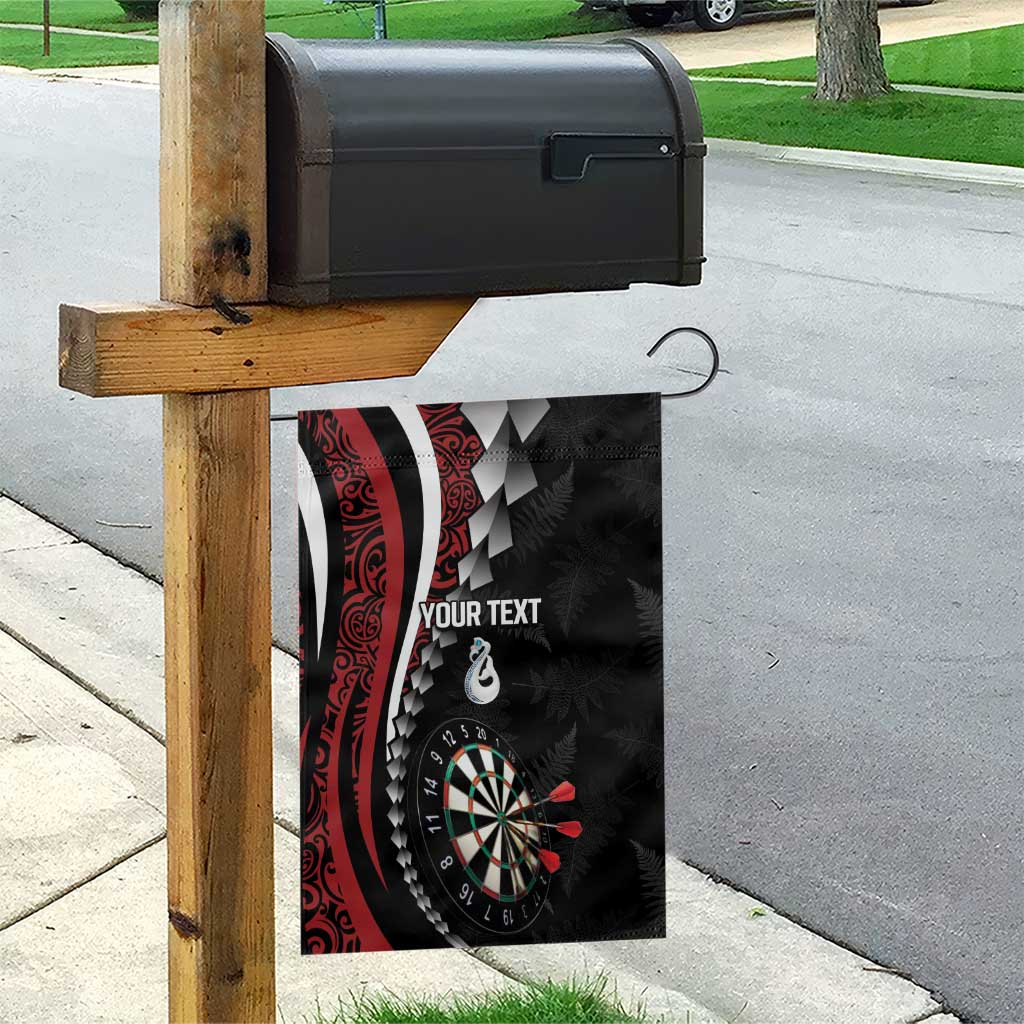 Personalized New Zealand Darts Garden Flag Kowhaiwhai Whero Koiri - Manaia