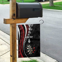 Personalized New Zealand Darts Garden Flag Kowhaiwhai Whero Koiri - Manaia