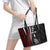 Personalized New Zealand Darts Leather Tote Bag Kowhaiwhai Whero Koiri - Manaia