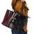 Personalized New Zealand Darts Leather Tote Bag Kowhaiwhai Whero Koiri - Manaia