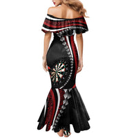Personalized New Zealand Darts Mermaid Dress Kowhaiwhai Whero Koiri - Manaia