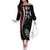Personalized New Zealand Darts Off The Shoulder Long Sleeve Dress Kowhaiwhai Whero Koiri - Manaia