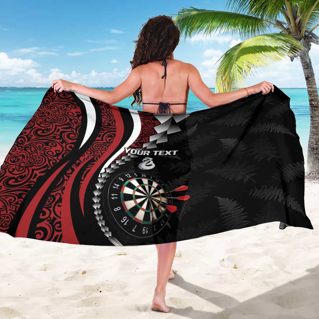 Personalized New Zealand Darts Sarong Kowhaiwhai Whero Koiri - Manaia