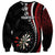 Personalized New Zealand Darts Sweatshirt Kowhaiwhai Whero Koiri - Manaia