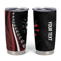 Personalized New Zealand Darts Tumbler Cup Kowhaiwhai Whero Koiri - Manaia