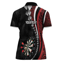 Personalized New Zealand Darts Women Polo Shirt Kowhaiwhai Whero Koiri - Manaia