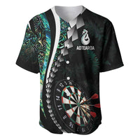 Personalized New Zealand Darts Baseball Jersey Paua Shell Koiri - Manaia