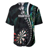Personalized New Zealand Darts Baseball Jersey Paua Shell Koiri - Manaia