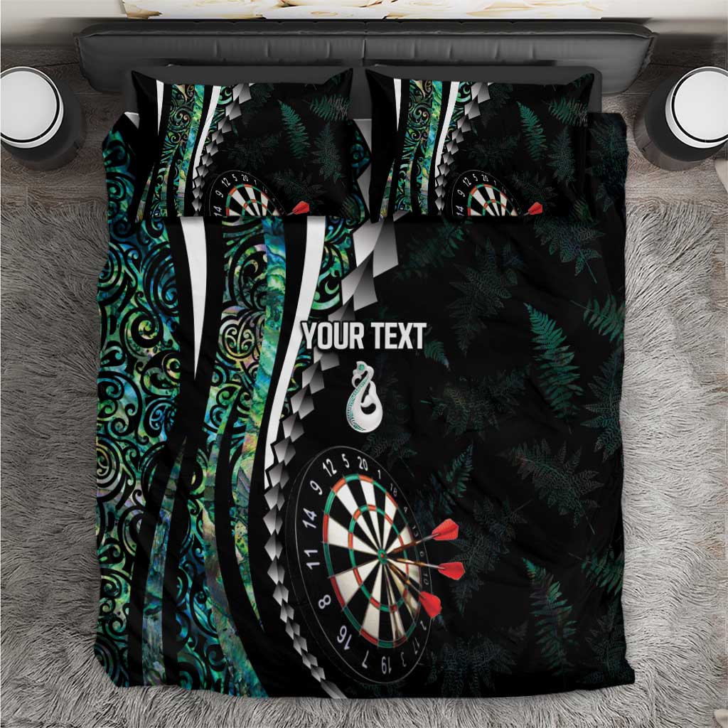 Personalized New Zealand Darts Bedding Set Paua Shell Koiri - Manaia