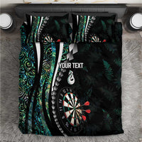 Personalized New Zealand Darts Bedding Set Paua Shell Koiri - Manaia