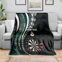 Personalized New Zealand Darts Blanket Paua Shell Koiri - Manaia