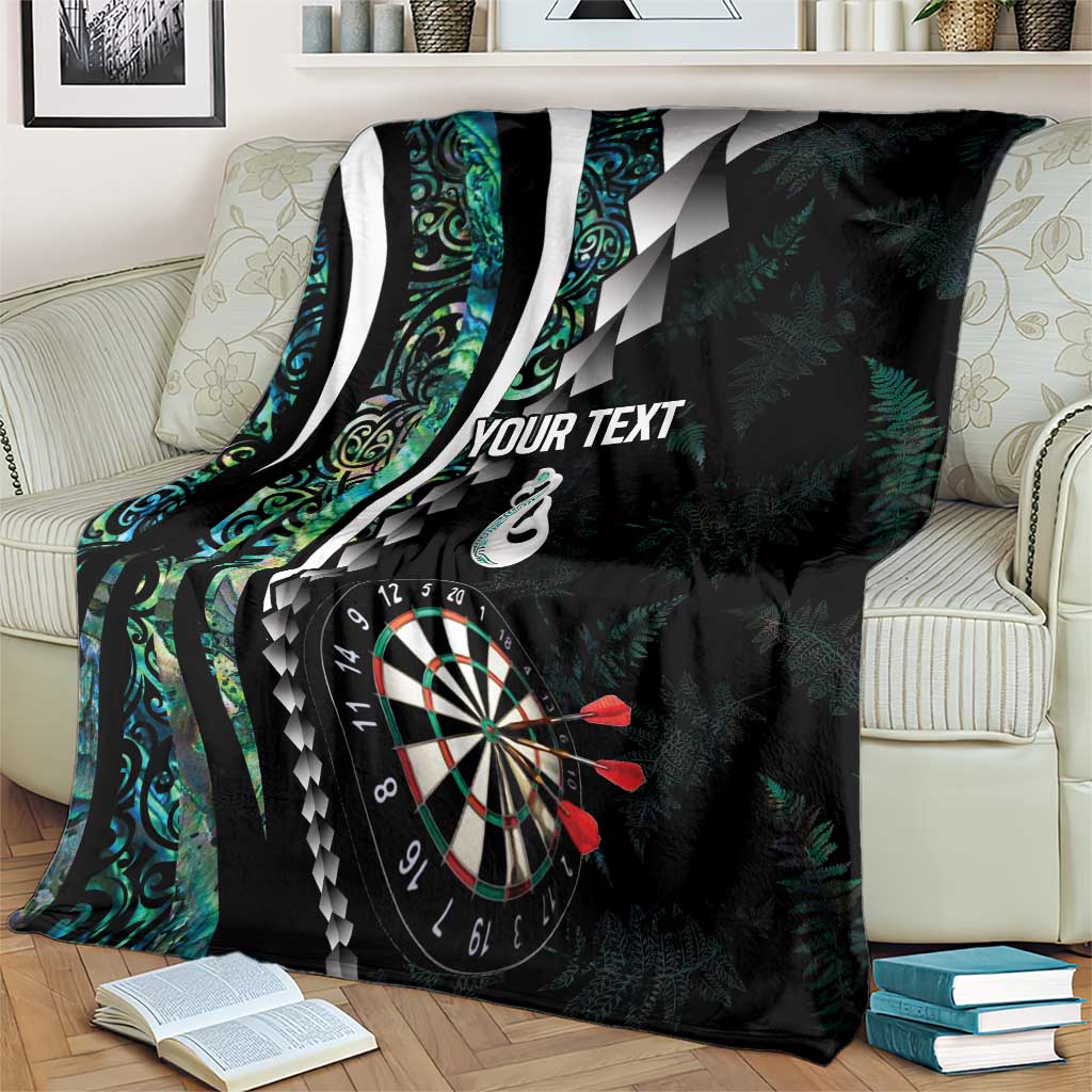 Personalized New Zealand Darts Blanket Paua Shell Koiri - Manaia