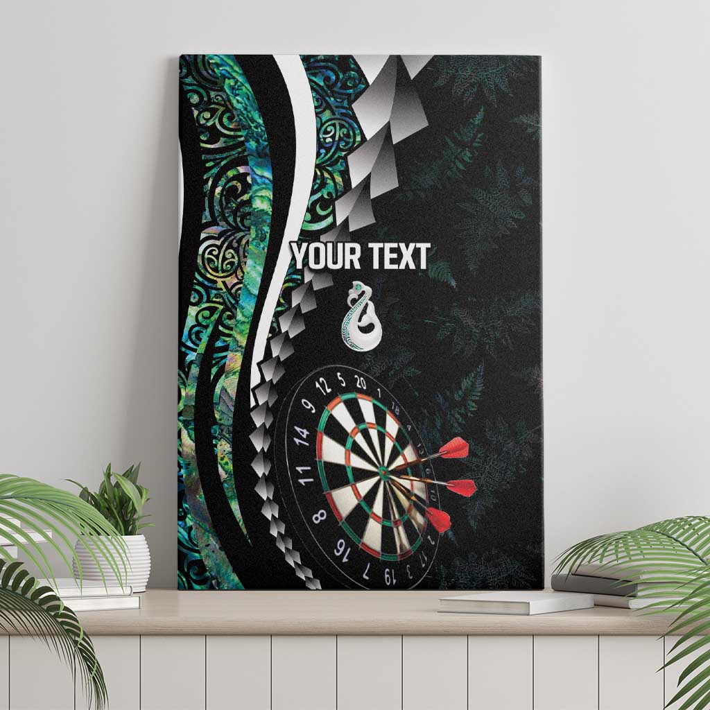 Personalized New Zealand Darts Canvas Wall Art Paua Shell Koiri - Manaia