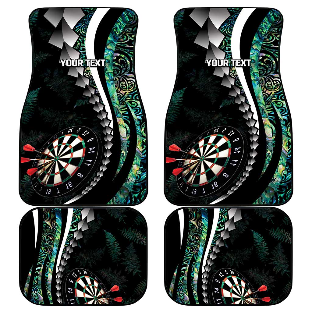 Personalized New Zealand Darts Car Mats Paua Shell Koiri - Manaia