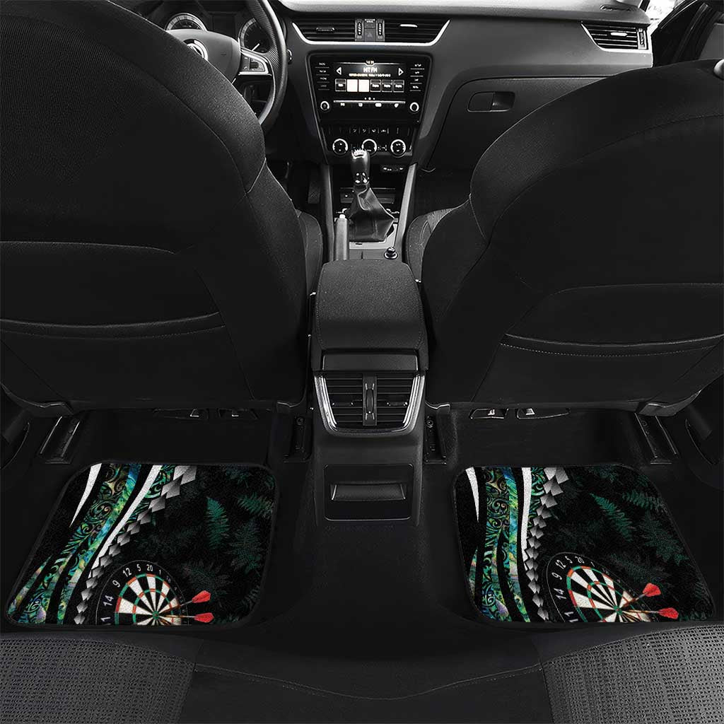 Personalized New Zealand Darts Car Mats Paua Shell Koiri - Manaia