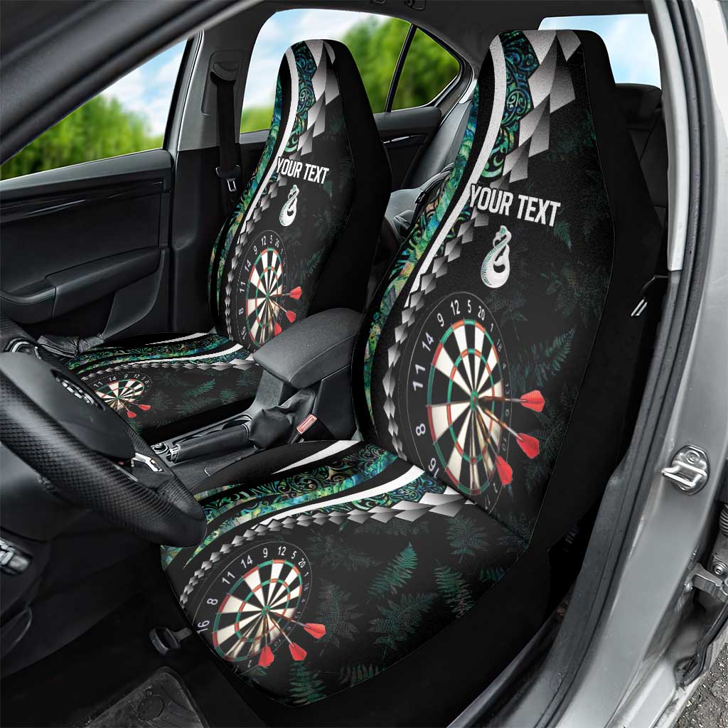 Personalized New Zealand Darts Car Seat Cover Paua Shell Koiri - Manaia