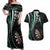Personalized New Zealand Darts Couples Matching Off Shoulder Maxi Dress and Hawaiian Shirt Paua Shell Koiri - Manaia