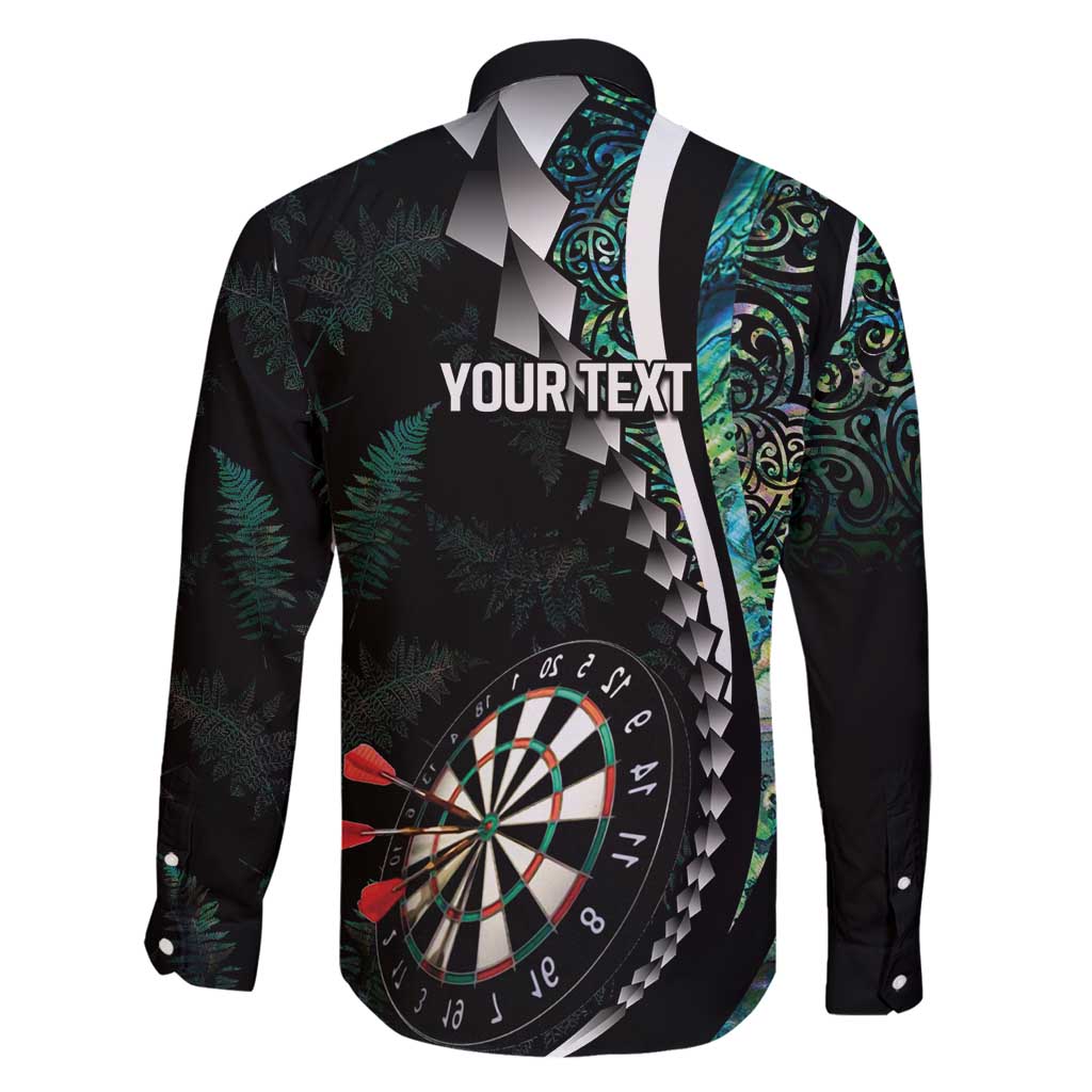 Personalized New Zealand Darts Family Matching Long Sleeve Bodycon Dress and Hawaiian Shirt Paua Shell Koiri - Manaia
