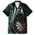 Personalized New Zealand Darts Family Matching Off The Shoulder Long Sleeve Dress and Hawaiian Shirt Paua Shell Koiri - Manaia