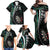 Personalized New Zealand Darts Family Matching Off Shoulder Maxi Dress and Hawaiian Shirt Paua Shell Koiri - Manaia