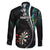 Personalized New Zealand Darts Family Matching Off Shoulder Short Dress and Hawaiian Shirt Paua Shell Koiri - Manaia