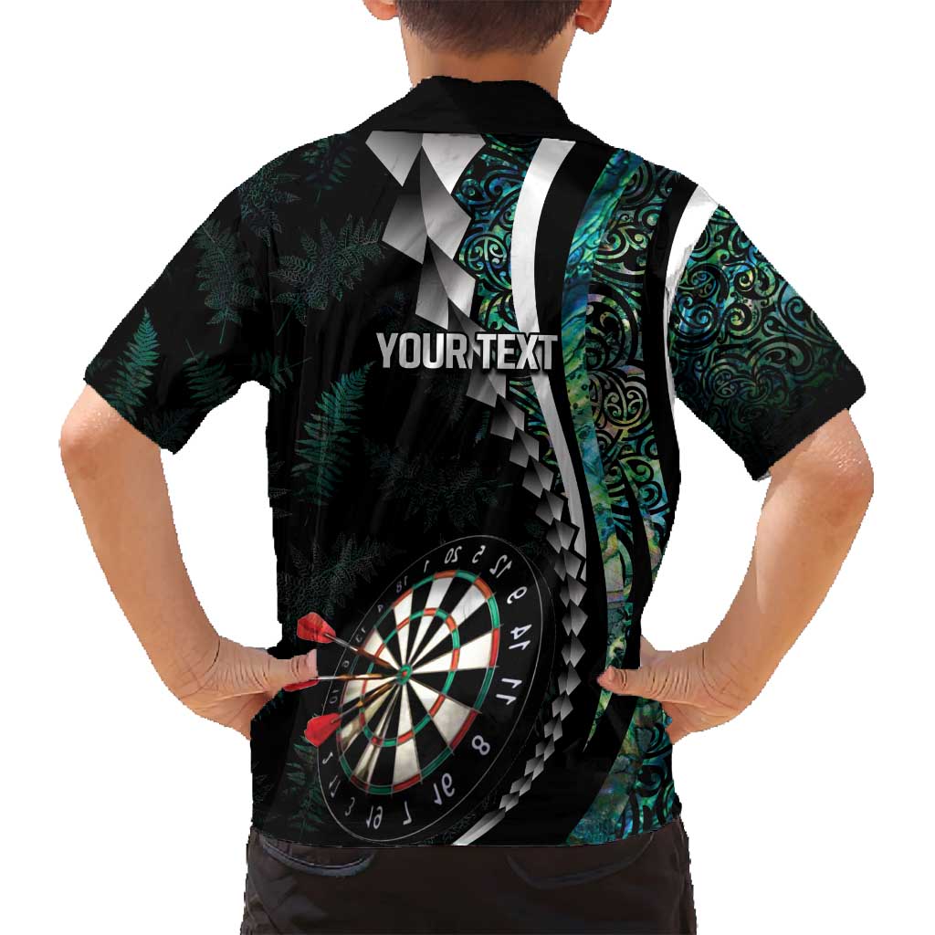 Personalized New Zealand Darts Family Matching Summer Maxi Dress and Hawaiian Shirt Paua Shell Koiri - Manaia
