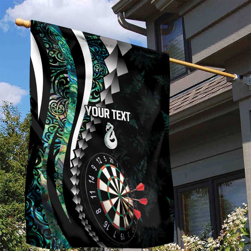 Personalized New Zealand Darts Garden Flag Paua Shell Koiri - Manaia